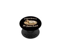 Amantes de la Lectura - Un Buen Libro es mi Lugar Feliz PopSockets PopGrip Adhesivo