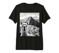 Amantes de la Llama Selfie Divertido en Machu Picchu Perú Viaje 2024 Camiseta Premium