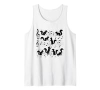 Amantes de las ardillas Notas musicales divertidas Camiseta sin Mangas