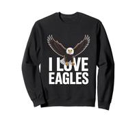 Amantes de las aves majestuosas I Love Eagles Sudadera