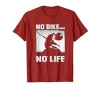 Amantes de Las Motocicletas y Motociclistas No Hay Bicicleta no Hay Vida Camiseta, Hombre, Arándano, 3XL