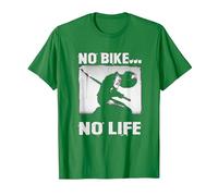 Amantes de Las Motocicletas y Motociclistas No Hay Bicicleta no Hay Vida Camiseta, Hombre, Verde Kelly, S