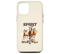 Amantes de los Caballos Caballos Salvajes Spirit Run Wild y Free Spirited Carcasa para iPhone 12/12 Pro
