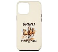Amantes de los Caballos Caballos Salvajes Spirit Run Wild y Free Spirited Carcasa para iPhone 12 Pro MAX