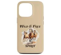 Amantes de los Caballos Caballos Salvajes Spirit Run Wild y Free Spirited Carcasa para iPhone 13 Pro