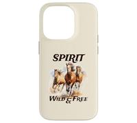 Amantes de los Caballos Caballos Salvajes Spirit Run Wild y Free Spirited Carcasa para iPhone 14 Pro
