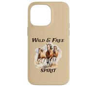 Amantes de los Caballos Caballos Salvajes Spirit Run Wild y Free Spirited Carcasa para iPhone 14 Pro MAX