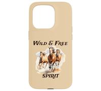 Amantes de los Caballos Caballos Salvajes Spirit Run Wild y Free Spirited Carcasa para iPhone 15 Pro