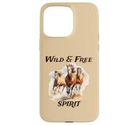 Amantes de los Caballos Caballos Salvajes Spirit Run Wild y Free Spirited Carcasa para iPhone 15 Pro MAX