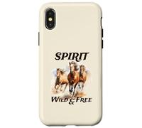 Amantes de los Caballos Caballos Salvajes Spirit Run Wild y Free Spirited Carcasa para iPhone X/XS