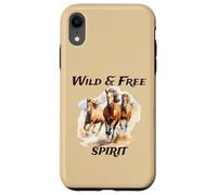 Amantes de los Caballos Caballos Salvajes Spirit Run Wild y Free Spirited Carcasa para iPhone XR