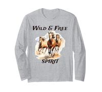 Amantes de los Caballos Caballos Salvajes Spirit Run Wild y Free Spirited Manga Larga