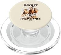 Amantes de los Caballos Caballos Salvajes Spirit Run Wild y Free Spirited PopSockets PopGrip para MagSafe