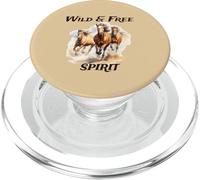 Amantes de los Caballos Caballos Salvajes Spirit Run Wild y Free Spirited PopSockets PopGrip para MagSafe