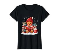 Amantes de los Libros de Lectura de Pan de Jengibre, Bibliotecario navideño Camiseta gráfica económica