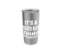 Amantes de Puerto Rico que no entenderías puertorriqueño Vaso térmico de acero inoxidable de doble pared