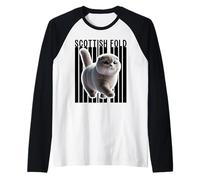 Amantes de Scottish Fold Cat Camiseta Manga Raglan