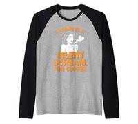 Amantes del café Un bostezo es un Grito silencioso para el café Camiseta Manga Raglan