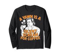 Amantes del café Un bostezo es un Grito silencioso para el café Manga Larga