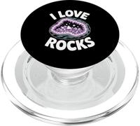 Amantes del Cristal de geoda I Love Rocks PopSockets PopGrip para MagSafe