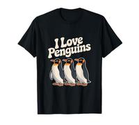 Amantes lindos de pingüinos I Love Penguins Camiseta