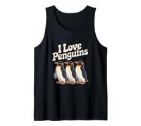 Amantes lindos de pingüinos I Love Penguins Camiseta sin Mangas