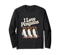 Amantes lindos de pingüinos I Love Penguins Manga Larga