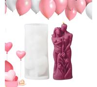 Amantes Molde de velas - Moldes de resina epoxi para pareja tierno | Molde de silicona de vela de cuerpo humano abstracto abstracto 3D - Moldes de silicona de pareja que abrazan las velas para hacer j