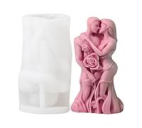 Amantes Molde de velas - Moldes de resina epoxi para pareja tierno | Molde de silicona de vela de cuerpo humano abstracto abstracto 3D - Moldes de silicona de pareja que abrazan las velas para hacer j