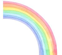 Amaonm - Calcomanías de pared removibles de acuarela bohemias grandes con medio arco iris, calcomanías de pared gigantes autoadhesivas de colores pastel para decoración de dormitorio de niños y niñas (largo 56 x 63 pulgadas)