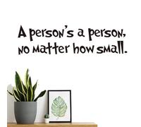 Amaonm - Pegatinas de Vinilo extraíbles con Texto en inglés Dr Seuss a Person's a Person's a Person, diseño con Texto en inglés No Matter How Small Words Wall Sticks