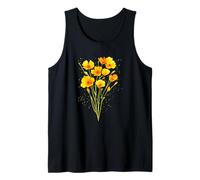 Amapola acuarela jardín flores silvestres amapolas mamá cumpleaños Camiseta sin Mangas