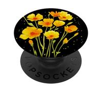 Amapola acuarela jardín flores silvestres amapolas mamá cumpleaños PopSockets PopGrip Adhesivo