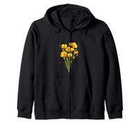 Amapola acuarela jardín flores silvestres amapolas mamá cumpleaños Sudadera con Capucha