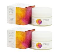 AMAPOLA BIOCOSMETICS Crema Facial de Caléndula para Pieles Secas y Sensibles [Pack de 2] - Hidratación y Reparación - Fórmula Ecológica, Natural y Vegana
