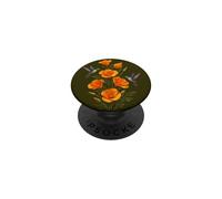 Amapola Colibrí Floral Naturaleza Botánica PopSockets PopGrip Adhesivo