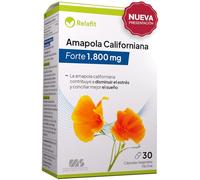 Amapola de California Forte 1.800 mg, 30 Cápsulas | Aporta tranquilidad, favorece el sueño y el descanso | 100% natural | Relafit - Laboratorios MS