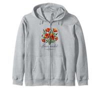 Amapola de California Mercado de Flores Rojas Amapolas Floral Sudadera con Capucha