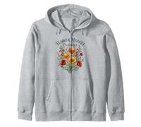 Amapola de California Mercado de Flores Rojas Floral Sudadera con Capucha