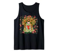Amapola Flor Gnomo Corazón Jardinero Cottagecore Estética Camiseta sin Mangas