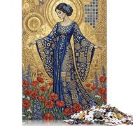Amapola Mujer Mosaico Dorado Rompecabezas 1000 Piezas, Juego Puzzle