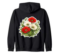 Amapola Roja Amapolas Botánicas Amapolas Botánica Amante Floral Sudadera con Capucha