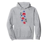 Amapolas Acianos y Mariposas Verano Verano Sudadera con Capucha