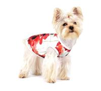 Amapolas de Acuarela,Camiseta de algodón sin Mangas para Mascotas, Chaleco Transpirable, Suave y elástico para Cachorros,S