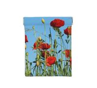 Amapolas en el Cielo Azul, Squeeze Top Wallet Bolsa de Almacenamiento para Mujer Monedero pequeño Bolsa de Cambio