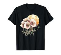 Amapolas Lunares Bajo Cosecha Luna Noche Floración Camiseta