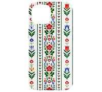 Amapolas Margaritas Tulipanes Floral Folk Art Design Carcasa para iPhone 15
