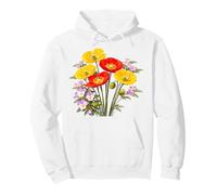 Amapolas Rojas y Amarillas y Pensamientos Full Bloom Shapes Mania Sudadera con Capucha