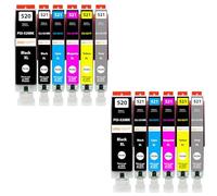 Amaprint 12 XL Cartuchos Compatible con Canon PGI 520 CLI 521 para Pixma MP980 MP990