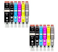 Amaprint 12 XL Cartuchos Compatible con Canon PGI 550 CLI 551 para Pixma IP8700 IP8750 MG6300 MG6350 MG7100 MG7150 MG7500 MG7550